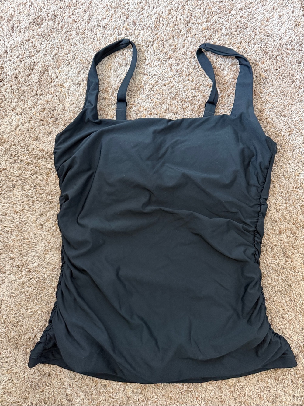 Athleta Women's Black Tankini36 B/CT with Adjustable Straps